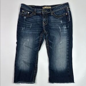 BKE Madison Stretch Dark Wash Capri Pants Size 30